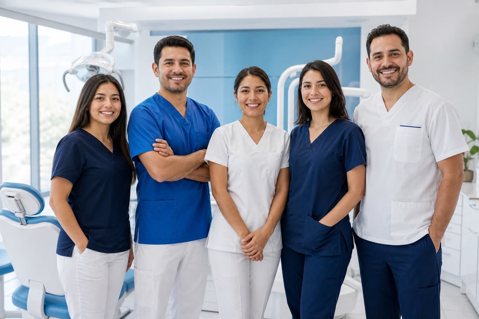 Equipo de especialistas de Lúmina Dental en una clínica moderna